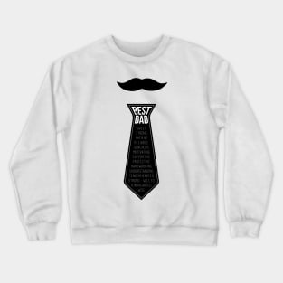 Best Dad Mustache and Tie Crewneck Sweatshirt